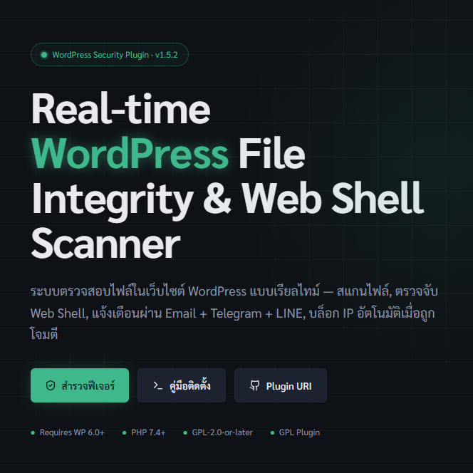 Real-time WordPress File Integrity & Web Shell Scanner